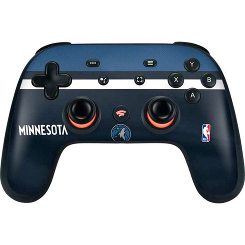 NBA Minnesota Timberwolves Jersey Google Stadia Controller Skin